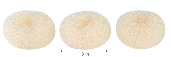 3 pieces Small Size Kids/Children Hair Bun Donut Maker, Hair Doughnut Shaper, Chignon Hair Donut Buns Maker, Hair Bun maker (3 in. ) (Blonde)