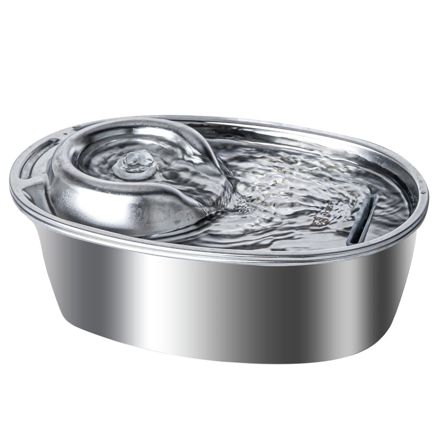 F10 Cat Water Fountain Stainless Steel,67oz/2L Pet Water Fountain,Automatic Cat Water Dispenser,Cat Bowl,Dog Water Fountain,Dishwasher Safe for Cats&Dogs (F10)