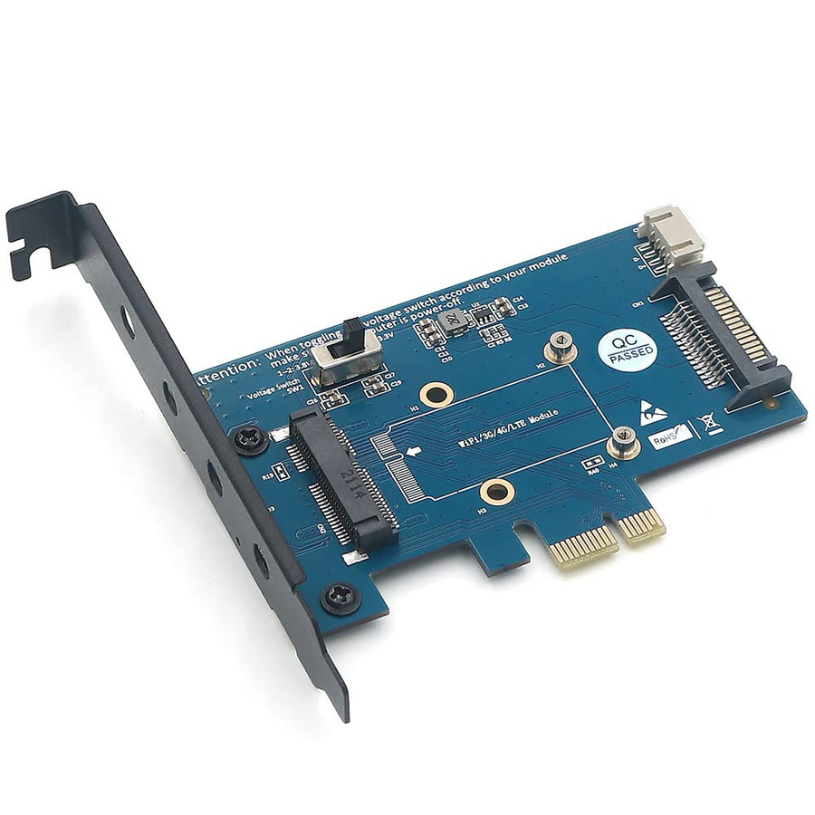 Mini PCI-E PCI Express to PCI-E 1x Adapter with SIM Car