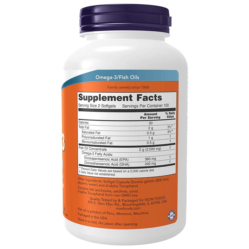 Now Foods, Omega-3, Cardiovascular Support, Pack of 200