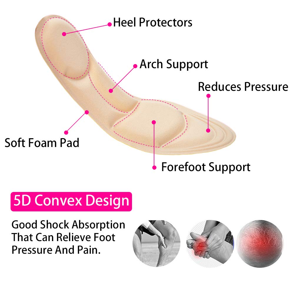 Shoe Insoles Women, Arch Support Insoles Breathable, Ne