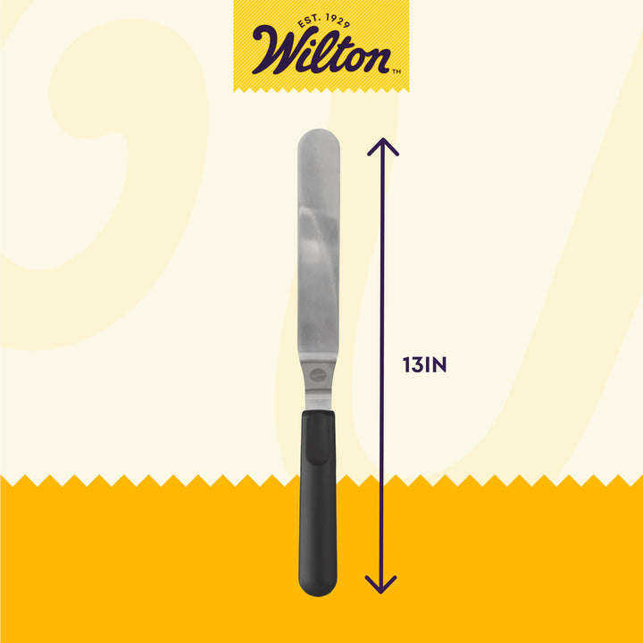 Icing Spatula - 13-Inch Angled Cake Spatula for Smoothing Frosting on Treats or Spreading Filling Between Cake Layers, Steel