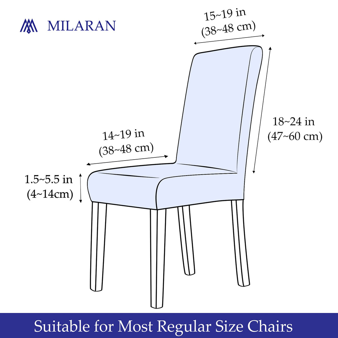 Velvet Chair Covers for Dining Room, Soft Stretch Seat Slipcovers, Washable Removable Parsons Chair Protector, Set of 4, Navy