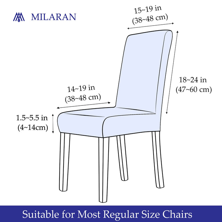 Velvet Chair Covers for Dining Room, Soft Stretch Seat Slipcovers, Washable Removable Parsons Chair Protector, Set of 4, Navy
