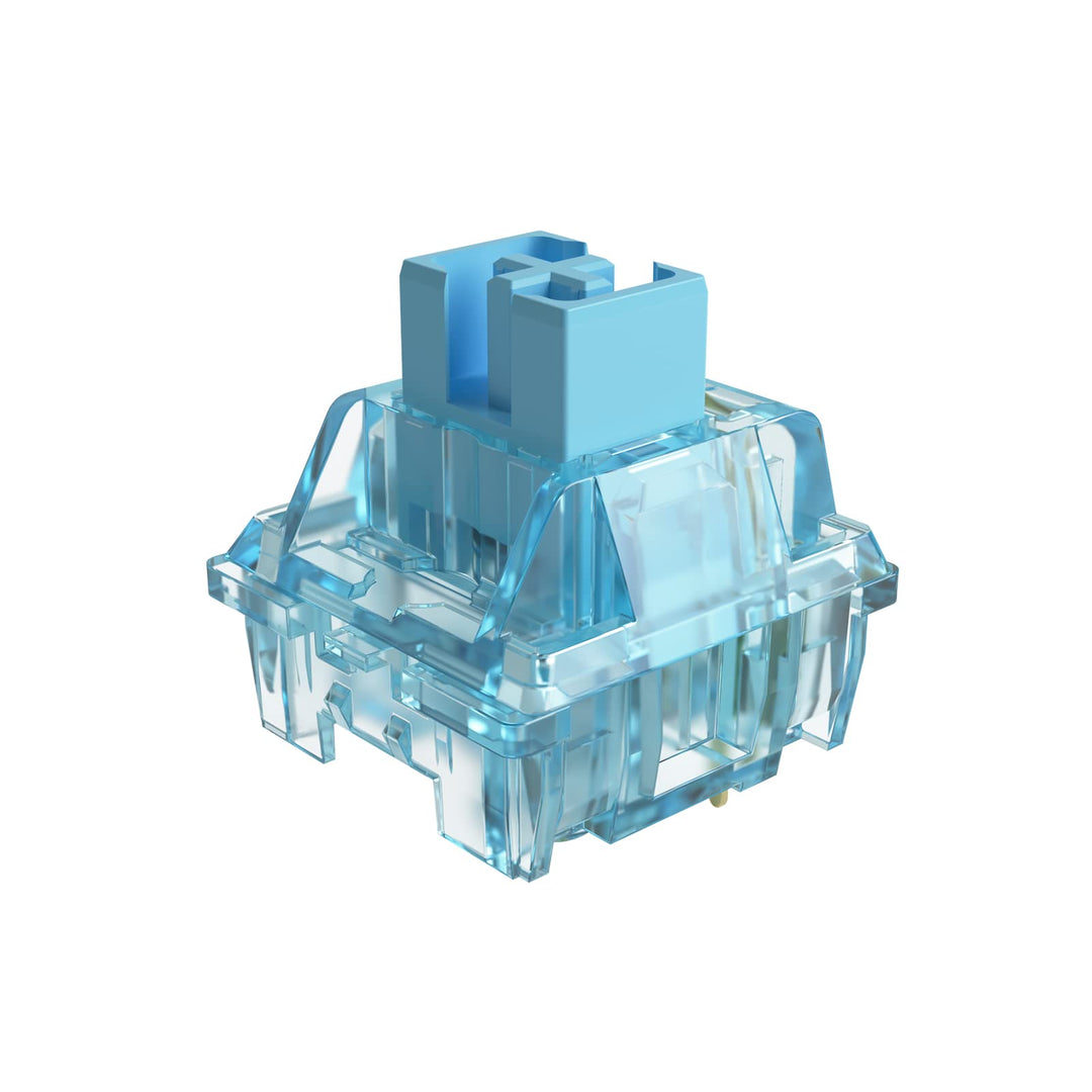 3 Pin Jelly Blue Tactile Switches 40gf for DIY Mechanical Keyboard, Dustproof Stem, Compatible with Backlit Mechanical Keyboard (45pcs)