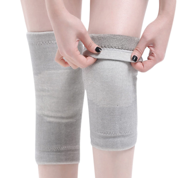 JUMISEE 1 Pair Cotton Compression Knee Sleeve for Men Women, Warm Fleece Lined Knee Brace Leg Support for Running Pain Management Arthritis Pain Relief Rheumatism