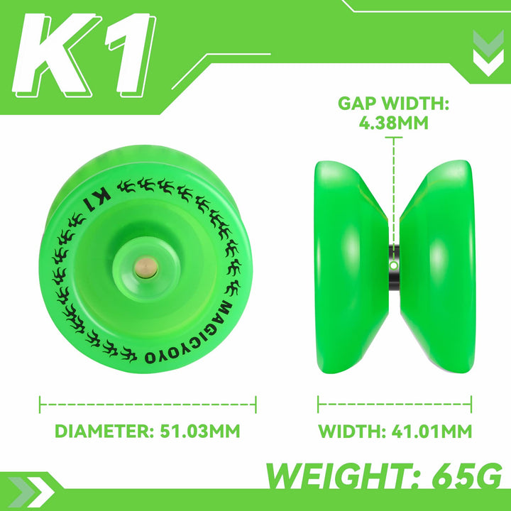 MAGICYOYO Responsive YoYo K1 Plus Glow in The Dark Gree