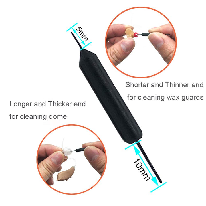 Smokey Hearing Aid Tulip Domes Ear tips for ReSound Sure Fit Style RIC RITE and Open Fit BTE Hearing Amplifier with Cleaning tools Brush Cleaner and Carry Case