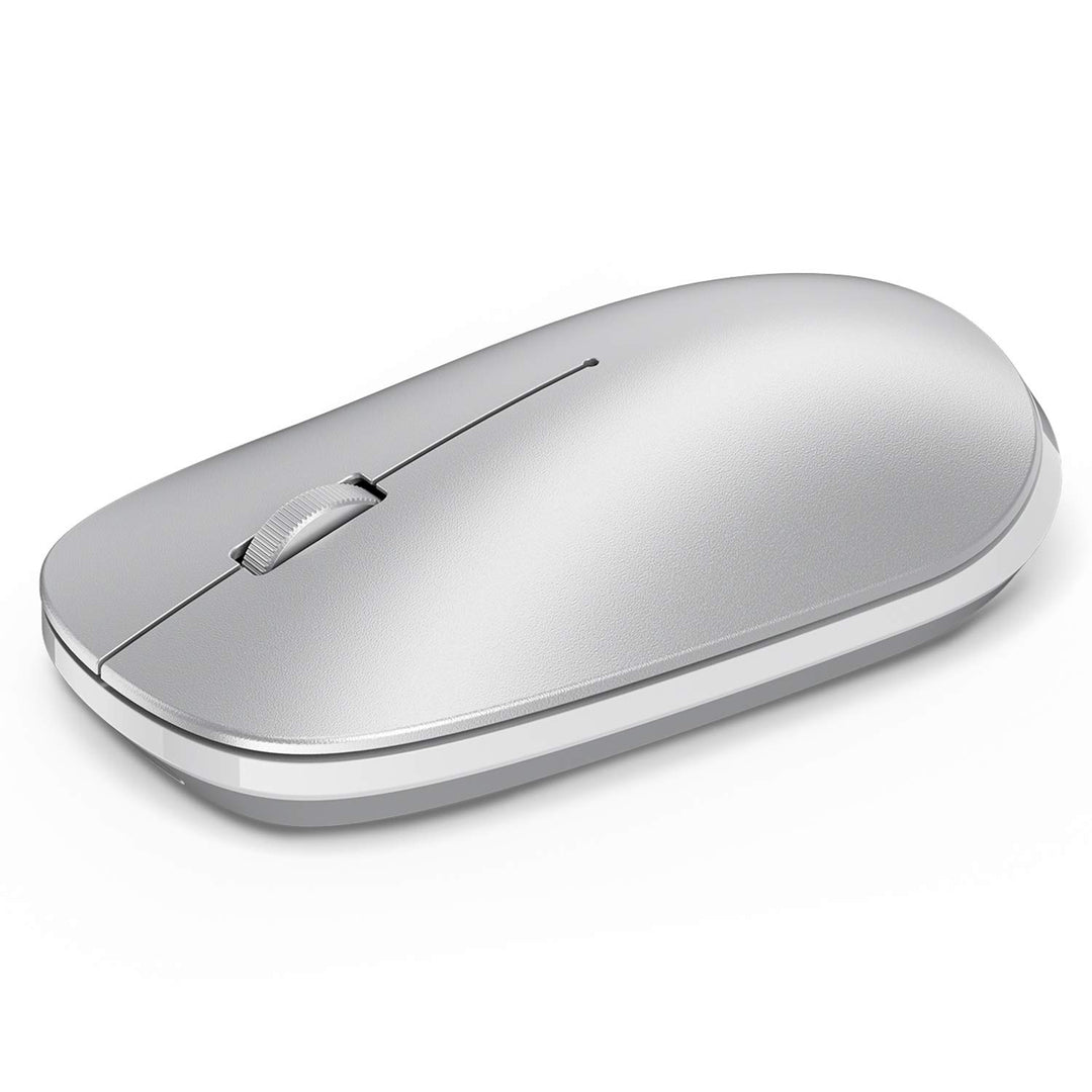 Bluetooth Mouse for iPad and iPhone (iPadOS 13 / iOS 13 and Above), Ultra-Thin Wireless Mouse Compatible with Bluetooth Enabled Computer, Laptop, PC, Notebook, and Mac Series (Silver)