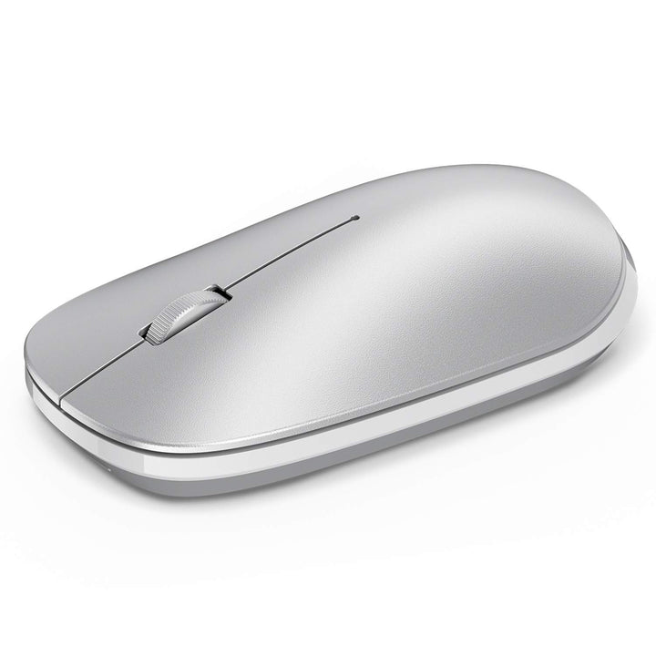 Bluetooth Mouse for iPad and iPhone (iPadOS 13 / iOS 13 and Above), Ultra-Thin Wireless Mouse Compatible with Bluetooth Enabled Computer, Laptop, PC, Notebook, and Mac Series (Silver)