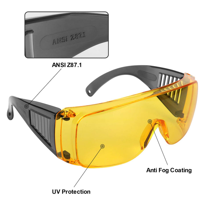 Shooting Glasses Over Eyeglasses, Anti Fog Eye Protecti