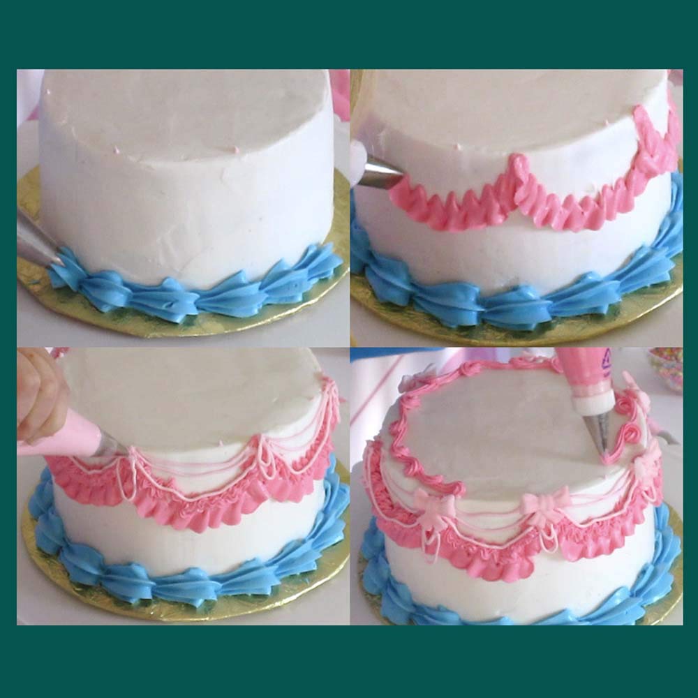 Icing Piping Nozzles Practice Drawings, Cake Pastry Beginner Practice Paper Fondant Decorating Including 23 Popular Patterns Gifts for Women
