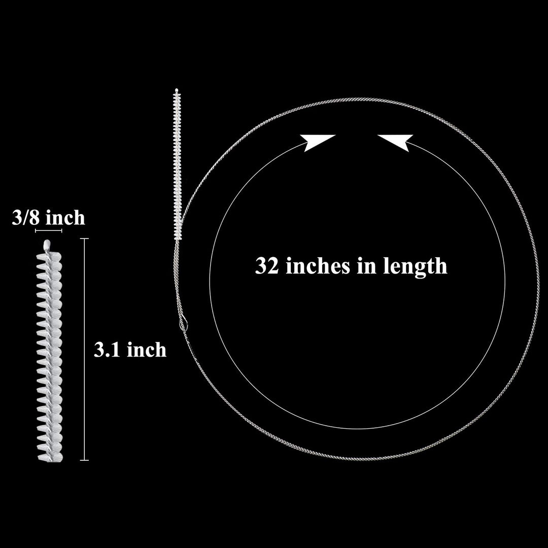 4 Pieces Feeding Tube Brushes, Long Pipe Cleaners Straw Cleaning Brushes, 32 Inches Long with Soft Nylon Bristles Head, Suitable for Cleaning Feeding Tubes