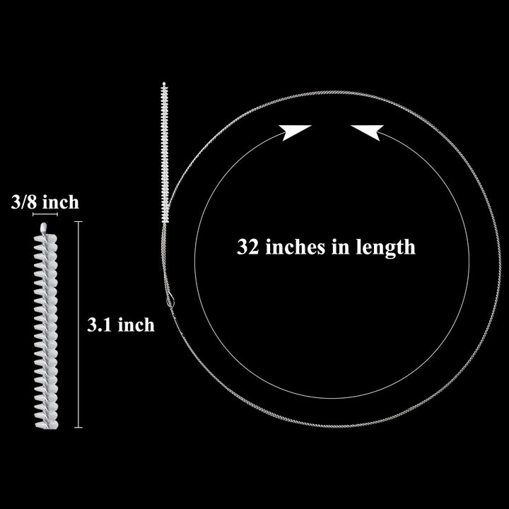 4 Pieces Feeding Tube Brushes, Long Pipe Cleaners Straw Cleaning Brushes, 32 Inches Long with Soft Nylon Bristles Head, Suitable for Cleaning Feeding Tubes
