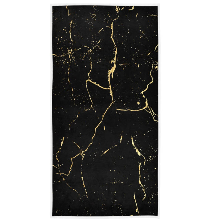 Black Gold Marble Hand Bath Towel Shower Towels Set Tie Dye Kitchen Hanging Gym Fingertip Bathroom Towel Highly Absorbent