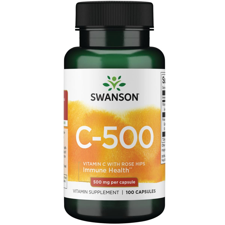 Swanson Vitamin C with Rose HIPS Immune System Support 