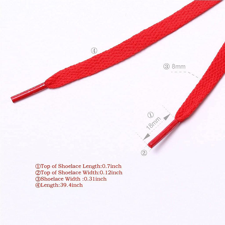 47 Solid Color Flat Shoelaces for 5-6 Eyelet Rows Sneakers Hiking Boots Running Shoes(off-white)