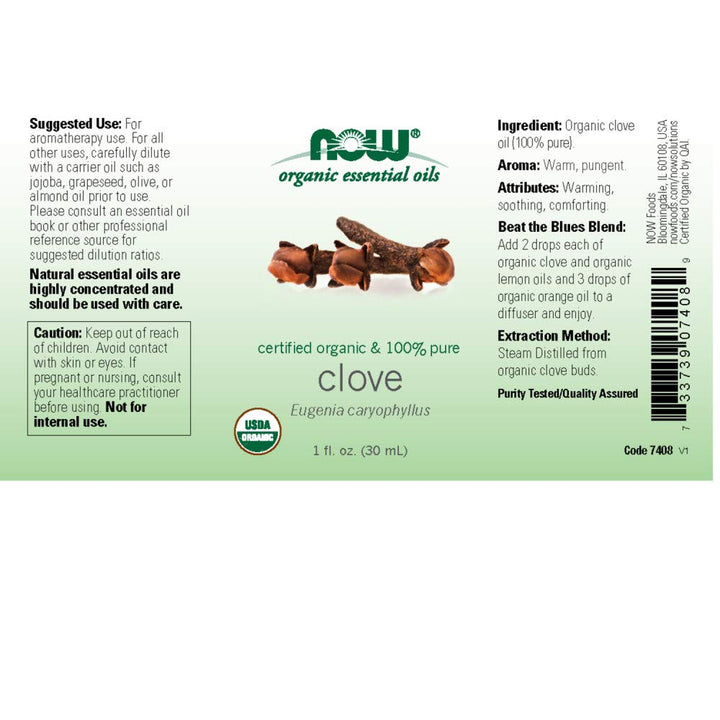 Now Foods Pure &amp; Organic Essential Oil Clove 1 