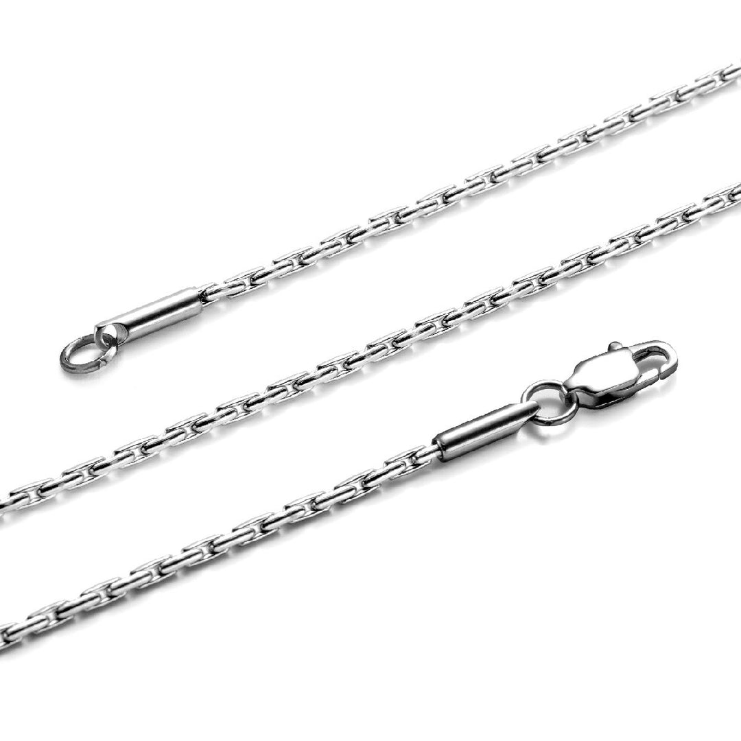 Silver Color Style Titanium Stainless Steel Mens Womens Italy Fantastic Chain Necklaces 2mm Unisex