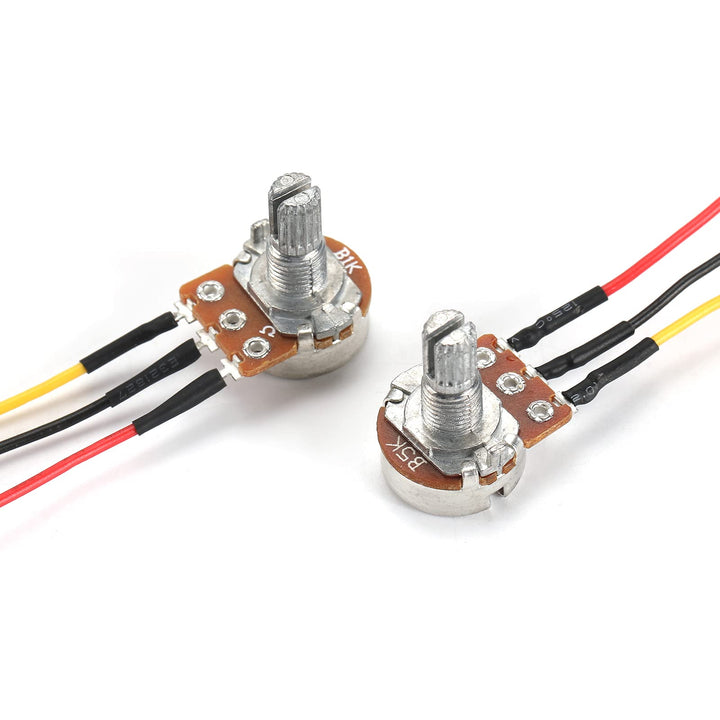 Molence 5PCS WH148 Rotary Potentiometer, 10K ohm 3PIN 15MM Linear Taper Potentiometer with XH2.54-3P Connector Wire Cable Black Knob