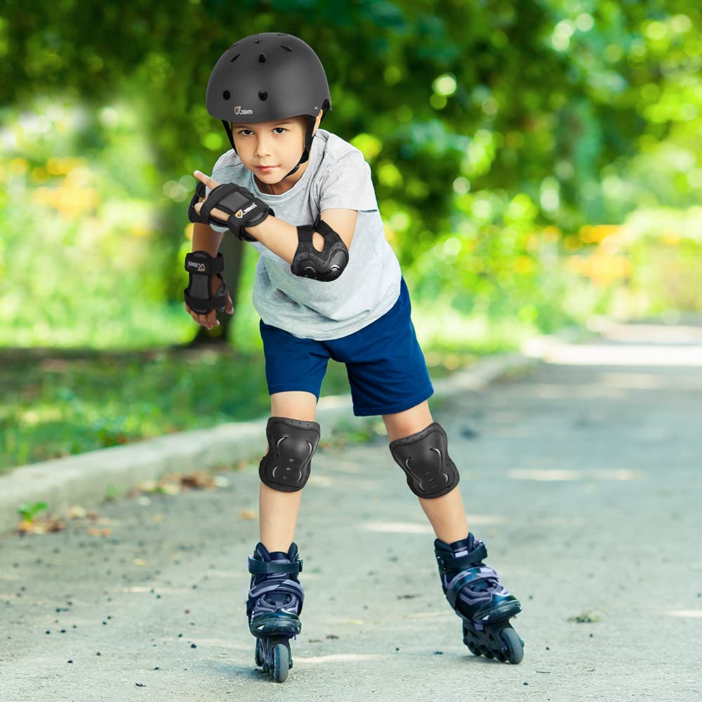 Kids &amp; Adult Knee Pads, Elbow Pads and Wrist Guards Protective Gear for Scootering, Inline Roller Skating, Skateboarding