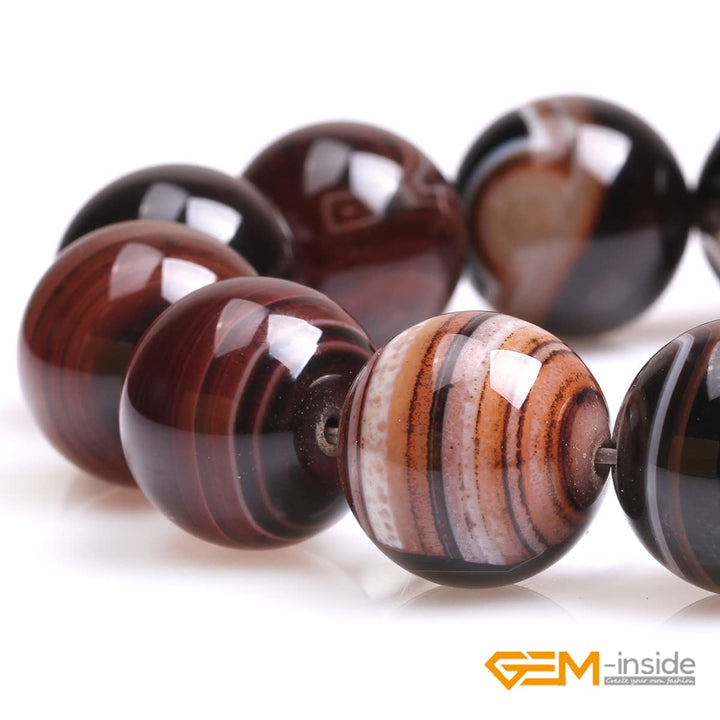 GEM-Inside 20mm Round Dream Agate Gemstone Loose Beads 
