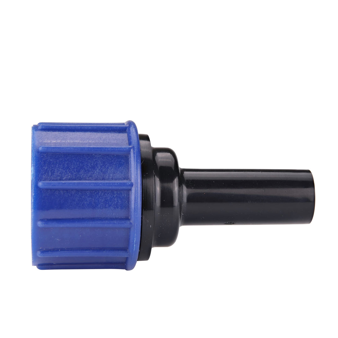 R325CB Compression Swivel Adaptor with Washer, Connects 1/4 Inch Tubing or Dripline to 3/4 Inch MHT Hose Bibb or Garden Hose, Black