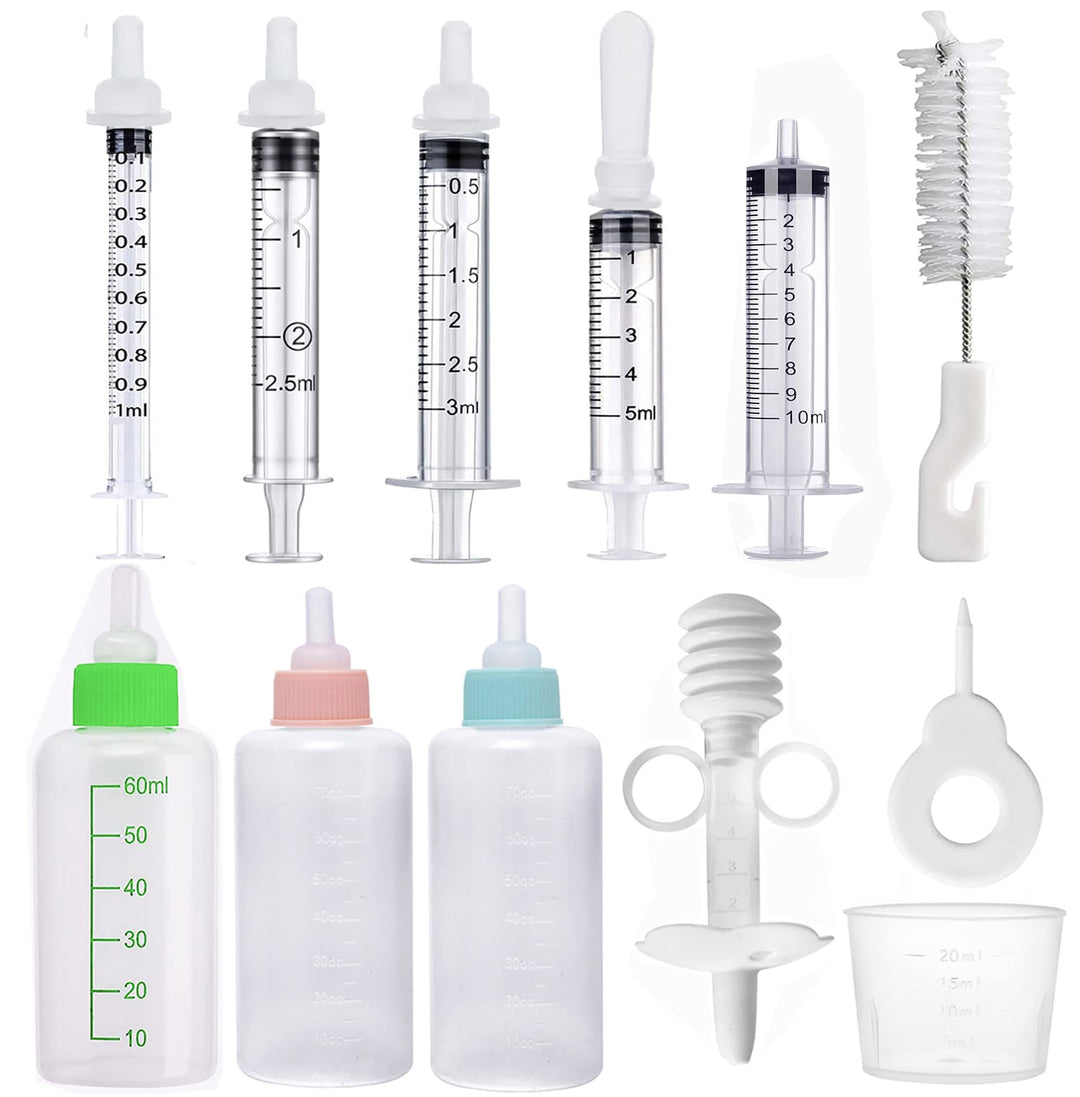 Pet Feeding Bottle,pet Feeding Tool,Pet Syringe,Pet Nursing kit,Pet Puppy Bottles,Pet Pill Shooter Dispenser,Dog cat Feeding Bottle,Small Animal Silicone Nipples