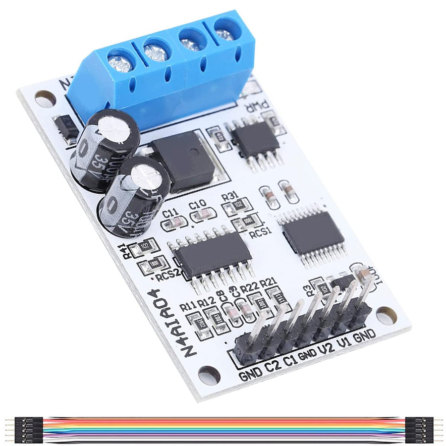 DC 12V 4-20mA 0-5V 0-10V Voltage Signal Acquisition RS485 Modbus RTU Module for PLC Current Transmitter N4AIA04 Measuring Instruments DC 8-25V