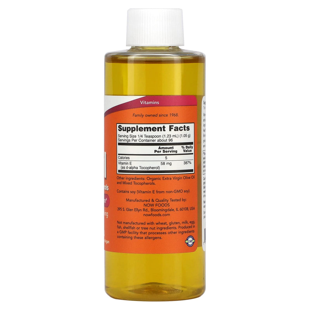 E Liquid, 80% Mixed Tocopherols Now Foods 4 oz Liquid