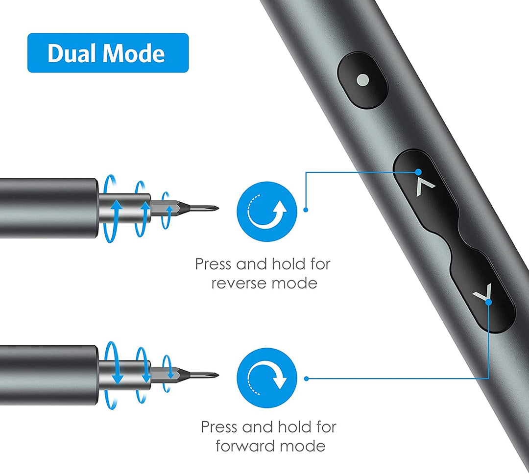 Electric Screwdriver 28-in-1 Cordless Mini Power Precision Screwdriver Set with 24 Bits, Rechargeable Repair Tool Kit for Phones Watch Laptops