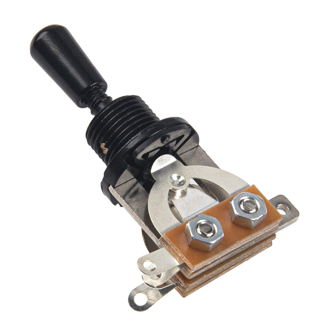 1Set Yootones Guitar Toggle Switch 3-way Pickup Selector with Metal Tip and RHYTHM TREBLE Plate Compatible with Gibon Epiphone Les Paul Electric Guitar Parts Pickup Selector kit (Black)
