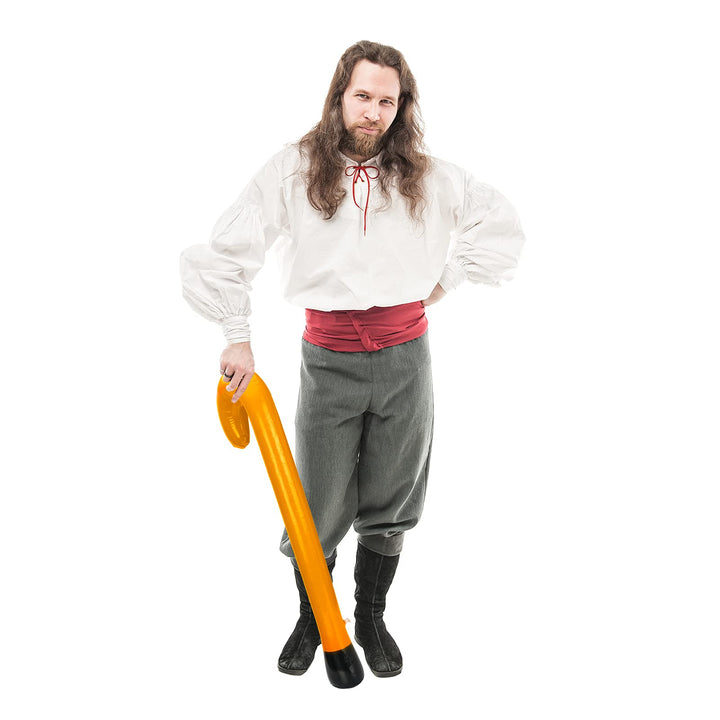 2 Pcs Old Man Inflatable Canes Funny Old Age Costume Accessories Retirement Party Decorations Joke Over The Hill Gag Gifts for Kids,100th Day of School, Senior Retirement, Halloween