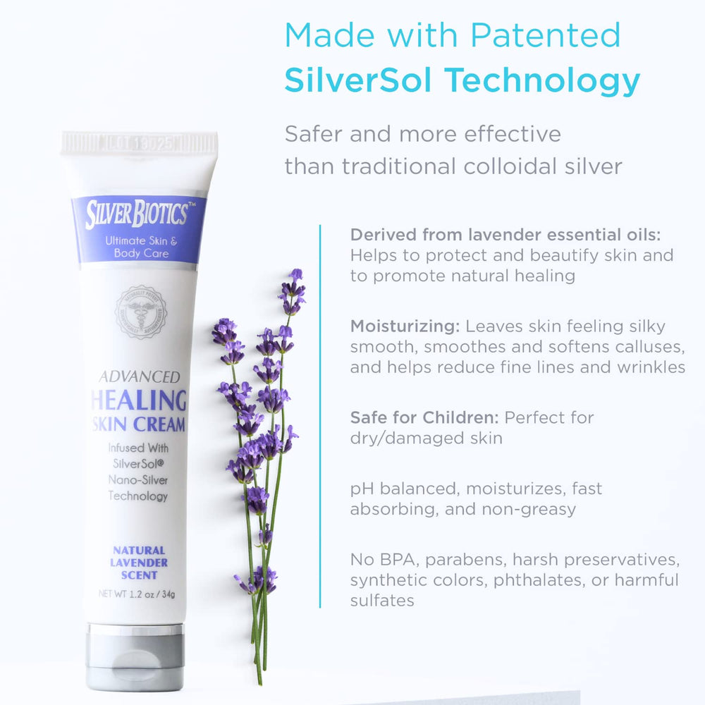, Advanced Healing Skin Cream, Natural Lavender Scent, 1.2 oz (34 g)
