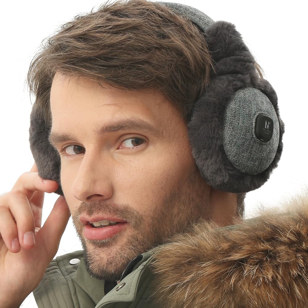 Heated Earmuffs Men &amp; Women, Heated Ear Warmer for Hiking, Running, Walking, Skiing, Camping, 30 Min Auto-off