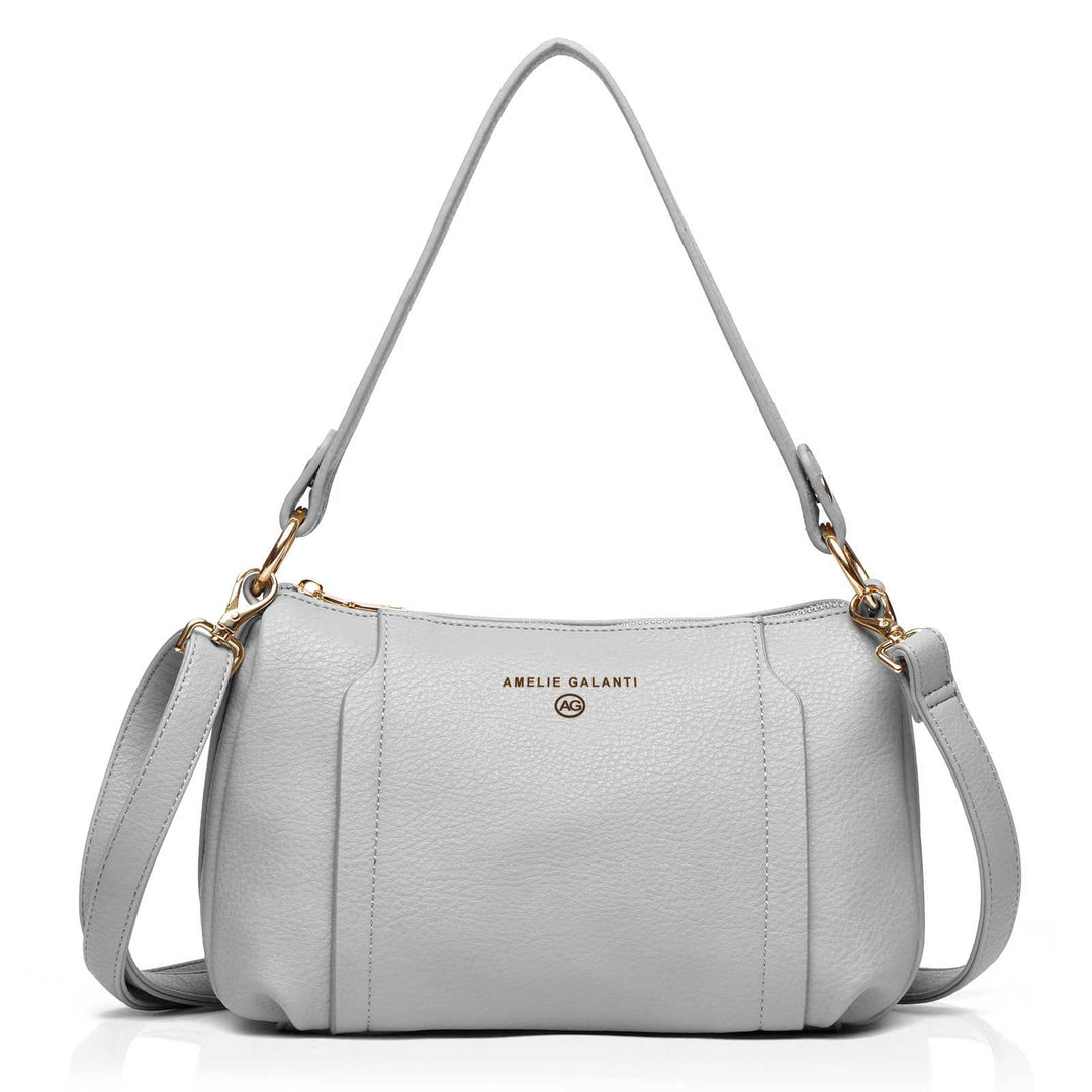 Small Medium Size Crossbody Bag purse for Women,leather Shoulder handbag with Adjustable Strap (991706-BLACK)