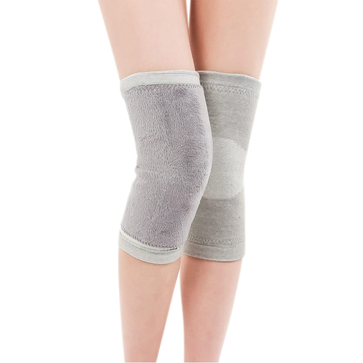 JUMISEE 1 Pair Cotton Compression Knee Sleeve for Men Women, Warm Fleece Lined Knee Brace Leg Support for Running Pain Management Arthritis Pain Relief Rheumatism