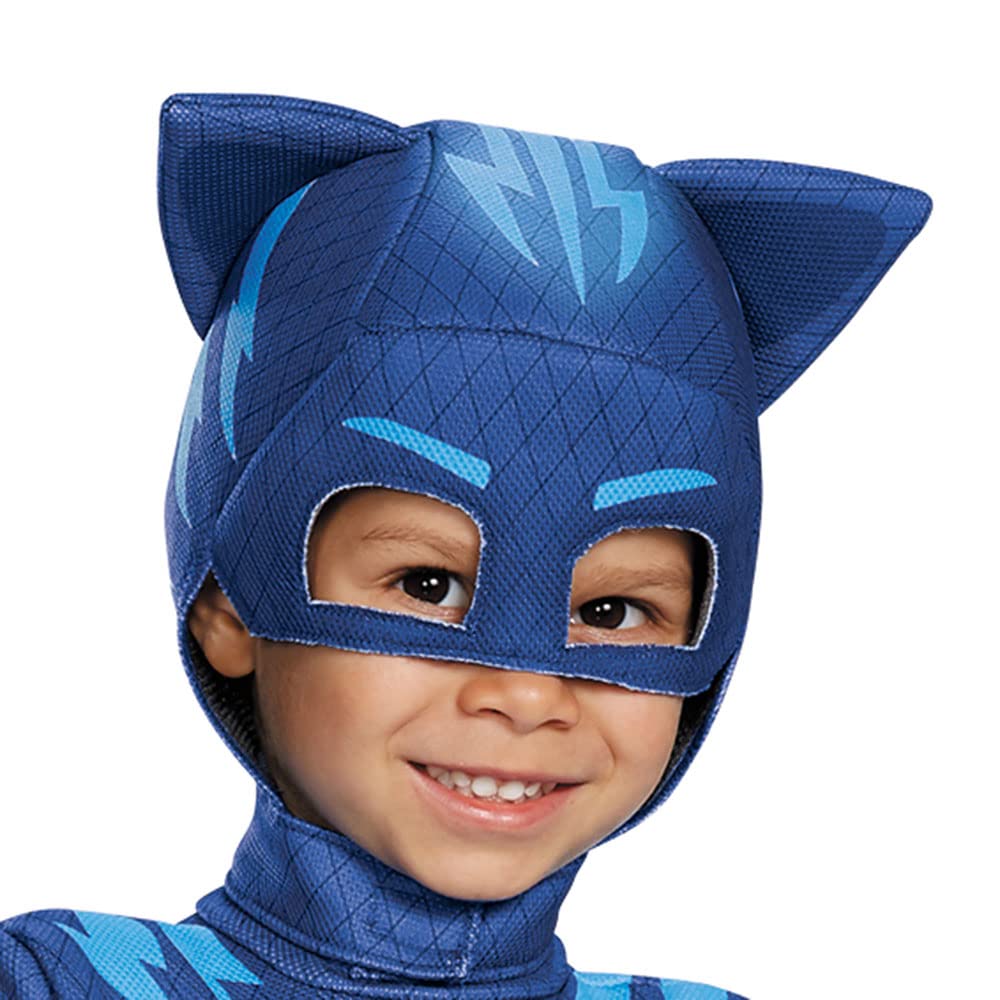 Catboy Deluxe Toddler PJ Masks Costume, Large/4-6 Blue