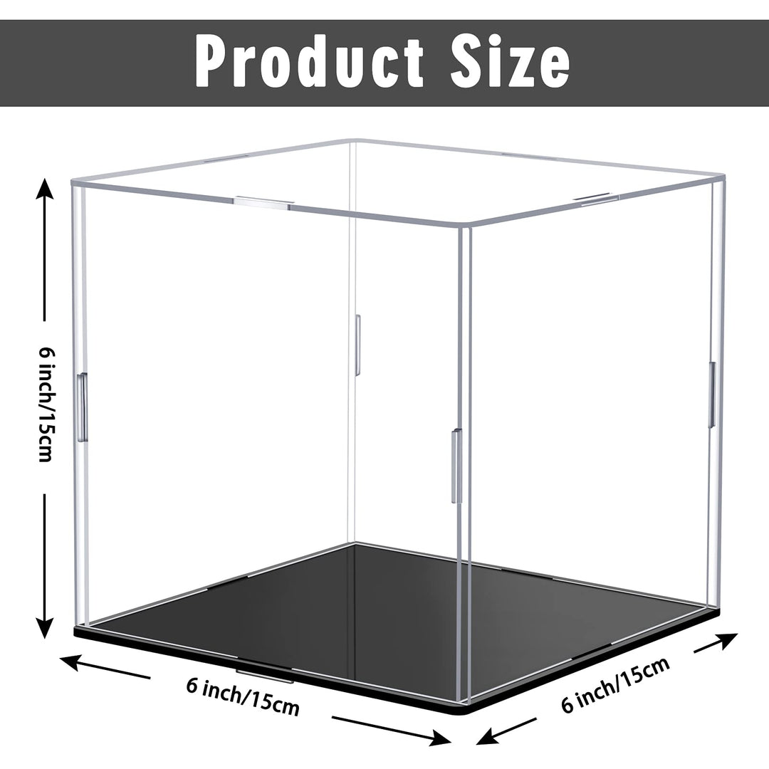 Clear Self-Assembly Acrylic Display Case Transparent Dust Proof Protection Showcase for Figurine Collectibles Figures Basketball(6 x 6 x 6 Inch)