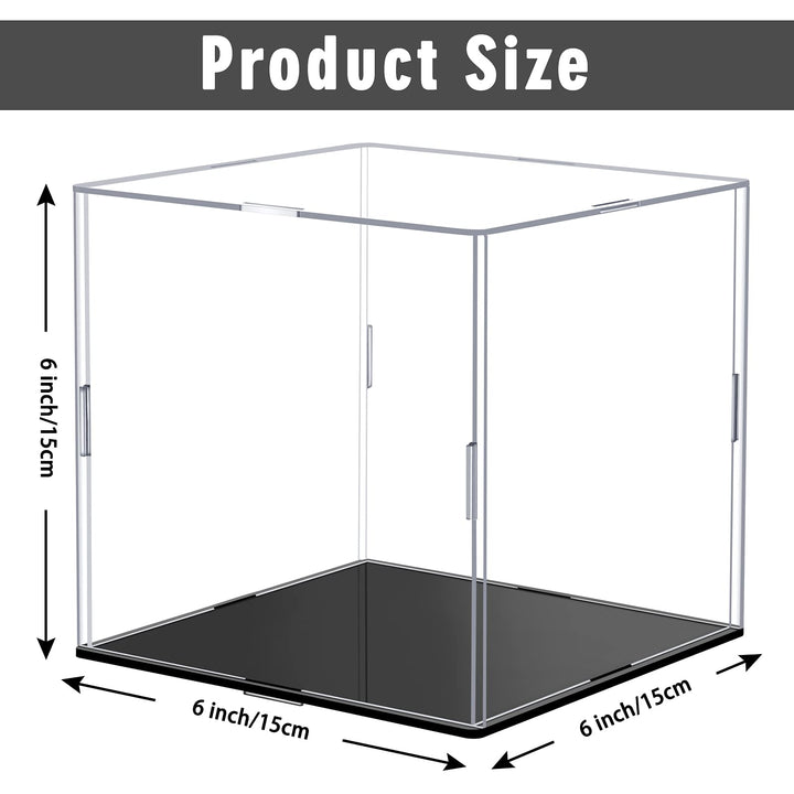 Clear Self-Assembly Acrylic Display Case Transparent Dust Proof Protection Showcase for Figurine Collectibles Figures Basketball(6 x 6 x 6 Inch)