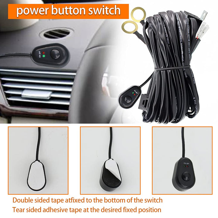 LED Work Lights Bar Wiring Harness Kit 1 Leads DC12V 40