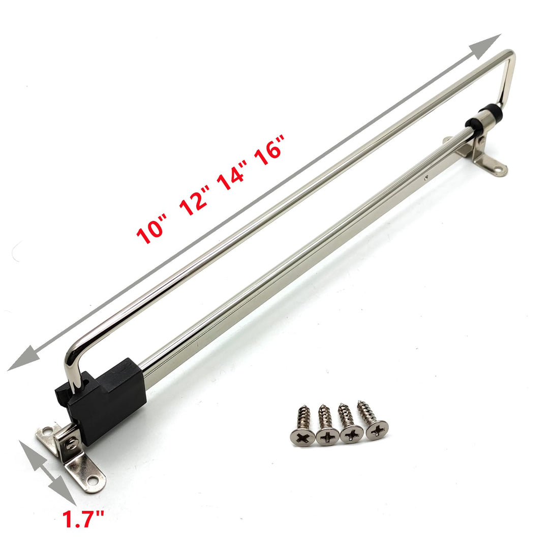 Short Adjustable Closet Rod Pull Out Shoe Rack for Closet with Mounting Screws Cold Rolled Steel Black Silver Retractable Wardrobe Closet Pull Out Rod Clothes Hanger,10-Inches,Quantity-1