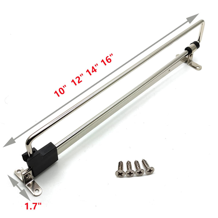 Short Adjustable Closet Rod Pull Out Shoe Rack for Closet with Mounting Screws Cold Rolled Steel Black Silver Retractable Wardrobe Closet Pull Out Rod Clothes Hanger,10-Inches,Quantity-1
