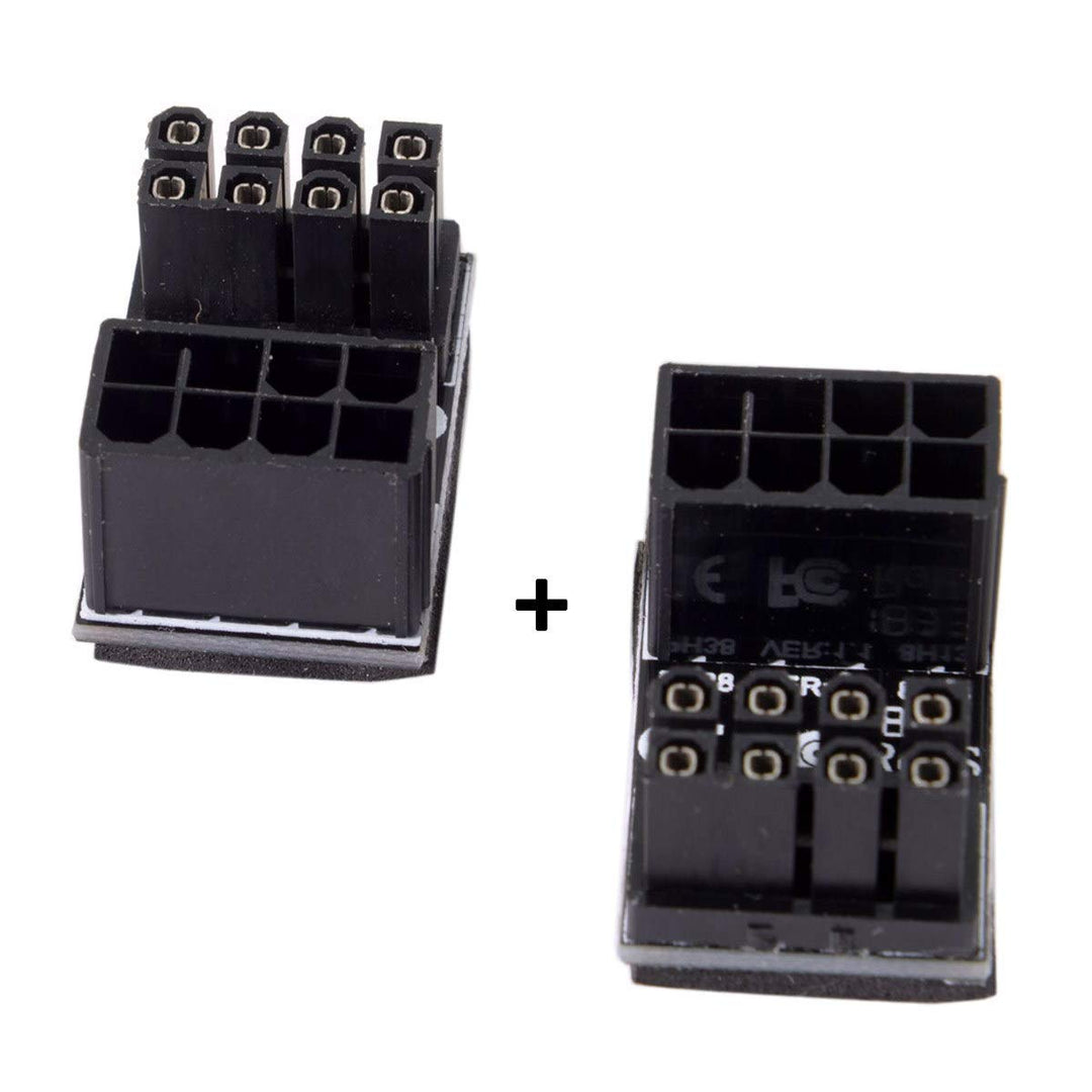 cablecc ATX 8Pin Female to 8pin Male 180 Degree AngledP