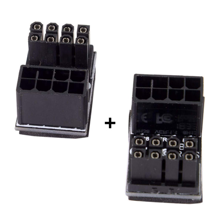cablecc ATX 8Pin Female to 8pin Male 180 Degree AngledP