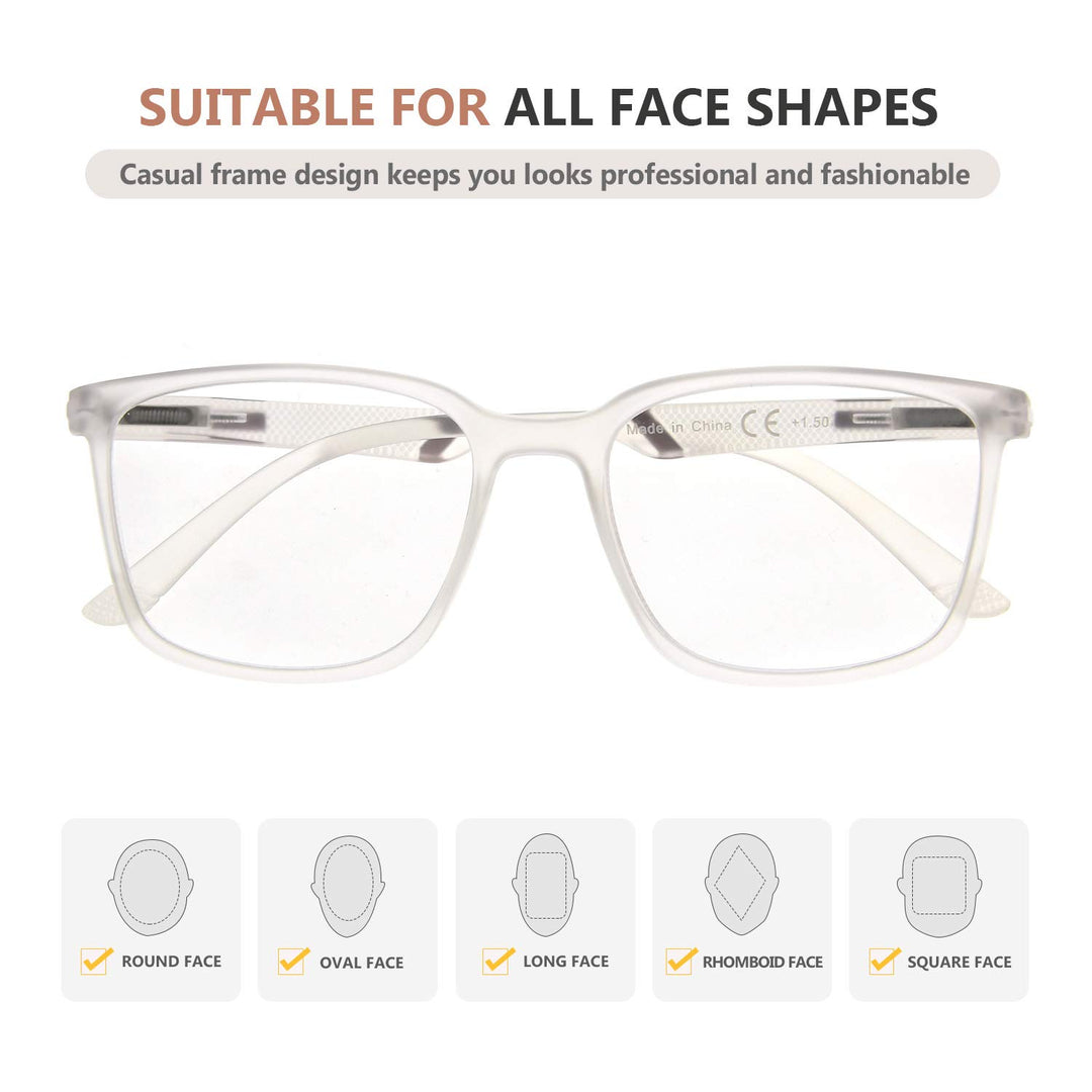 Eyekepper Large Frame Readers Spring Hinges Reading Gla