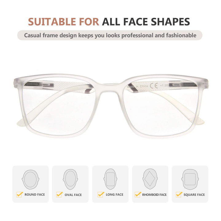 Eyekepper Large Frame Readers Spring Hinges Reading Gla