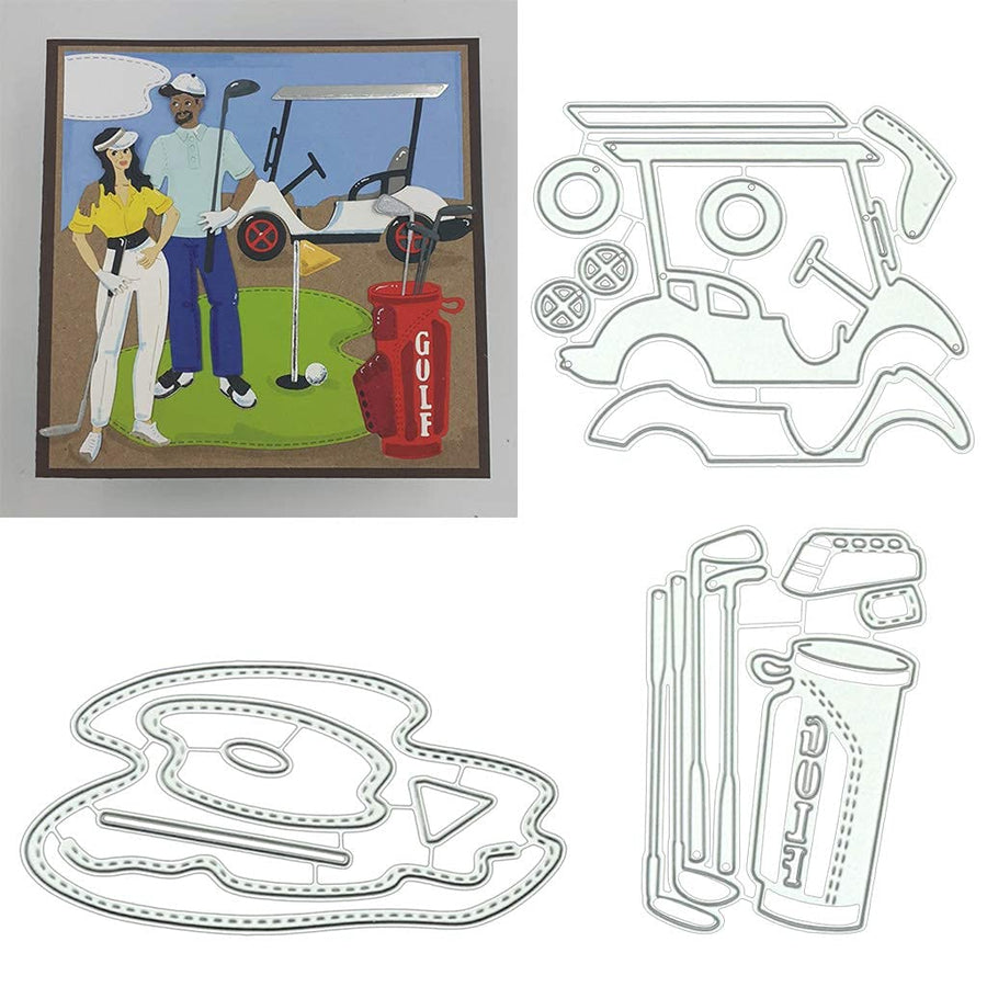 Golf Tools Metal Die Cuts,Cutting Dies for Card Making Clearance,Embossing Dies for Scrapbooking, DIY Album Paper Cards Art Craft Decoration