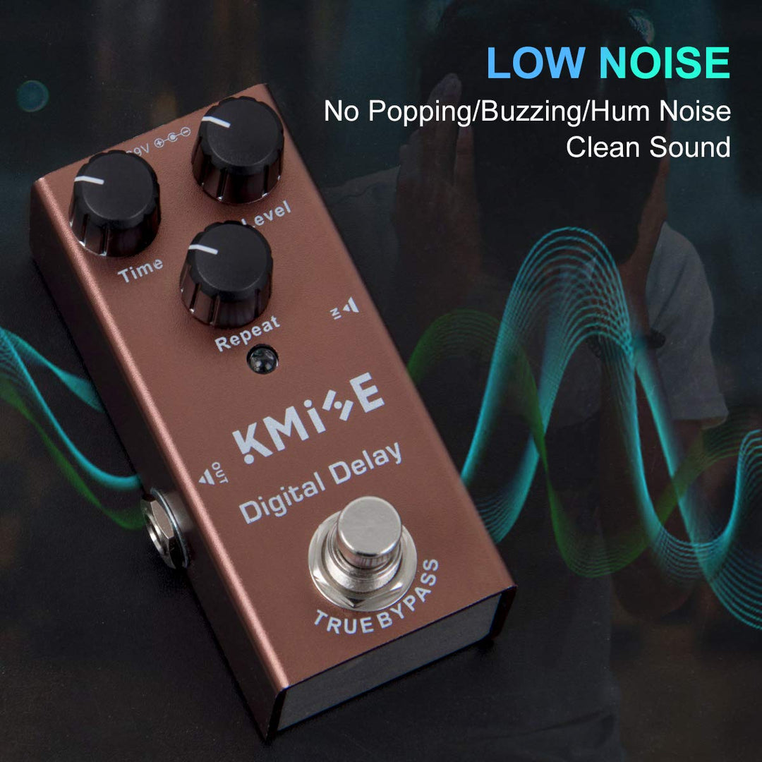 Kmise Digital Delay Electric Guitar Effects Pedal Mini Single Type DC 9V True Bypass
