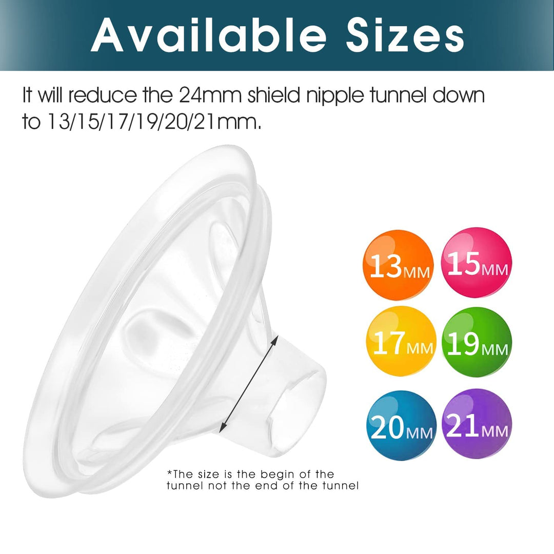 Begical Silicone Flange Insert Cushion 20mm Compatible with Spectra 28mm Breast Pump Shield to Reduce Nipple Tunnel 28mm Down to 20mm; Petal Cushion Pad Replace Flange Insert Improved Comfort and Fit
